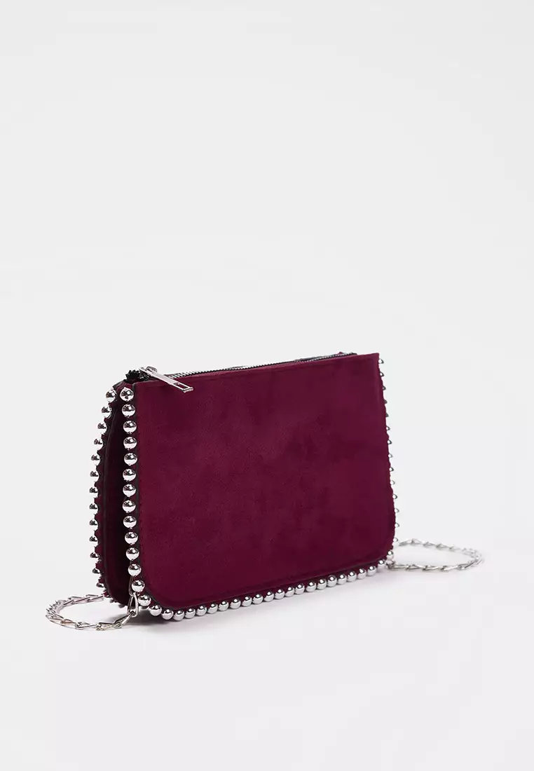 Studded Cross Strap Mini Wallet Bag
