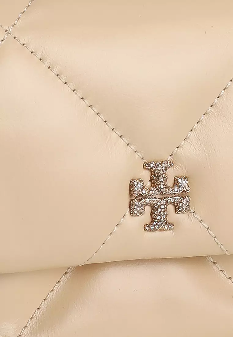 Kira Diamond Quilt Pavé Logo Mini Flap Bag (tr)