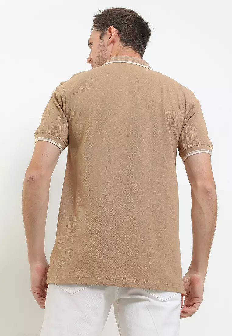 Crocodile CRCOLE 3 Khaki - Baju Pria Men Polo Shirt - Relax Fit - Katun