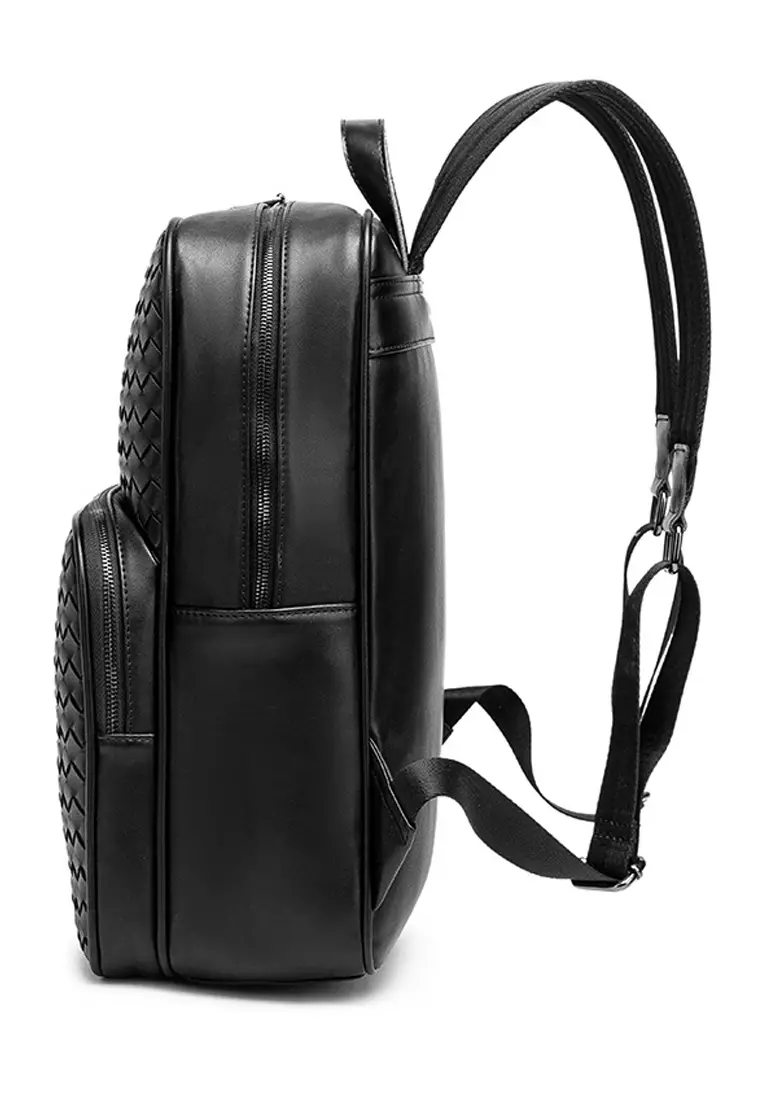 Woven Faux Leather Backpack ET-K4095