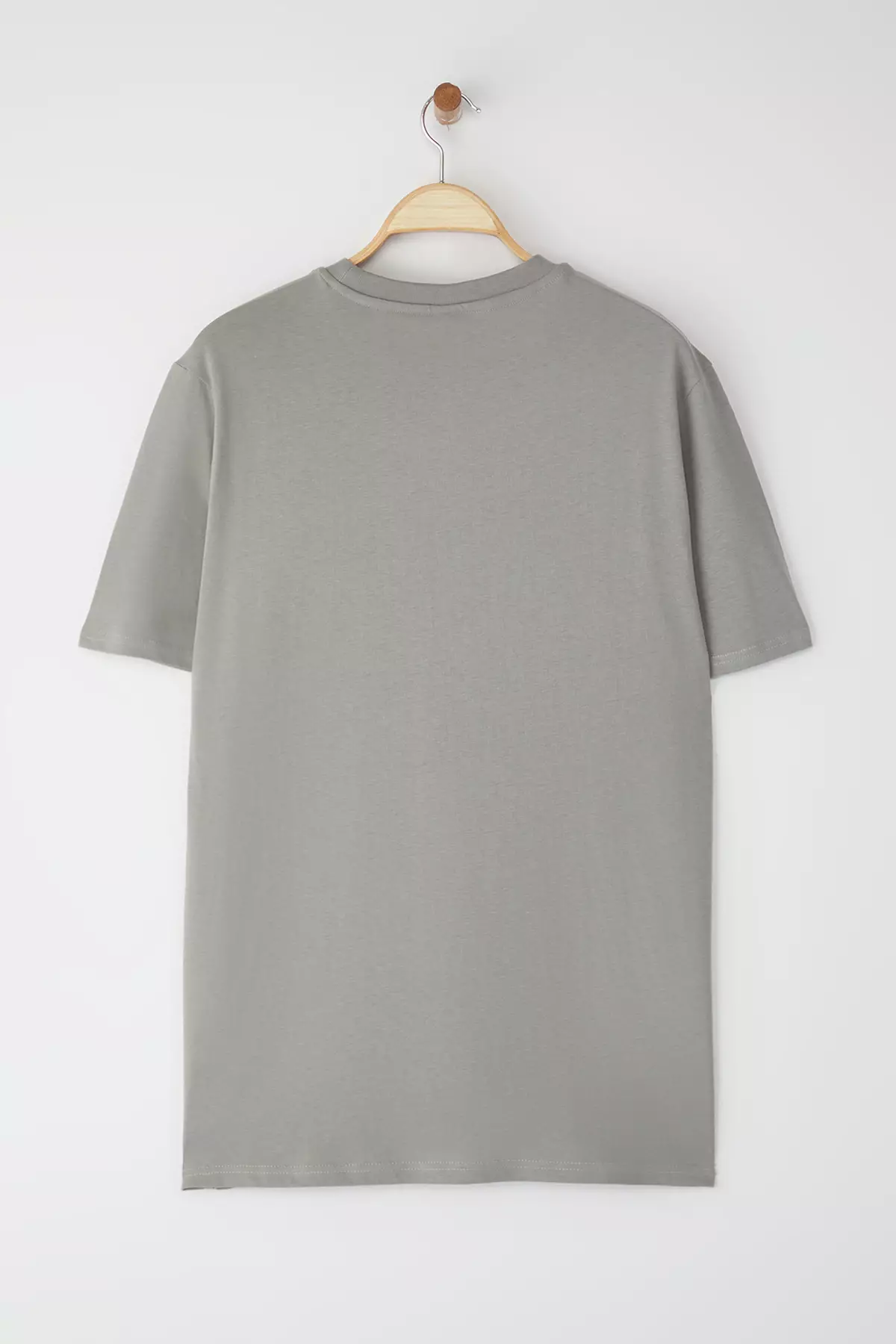 Gray Regular/Normal Cut Horse Embroidery Detail 100% Cotton T-Shirt Tmnss24Ts00056