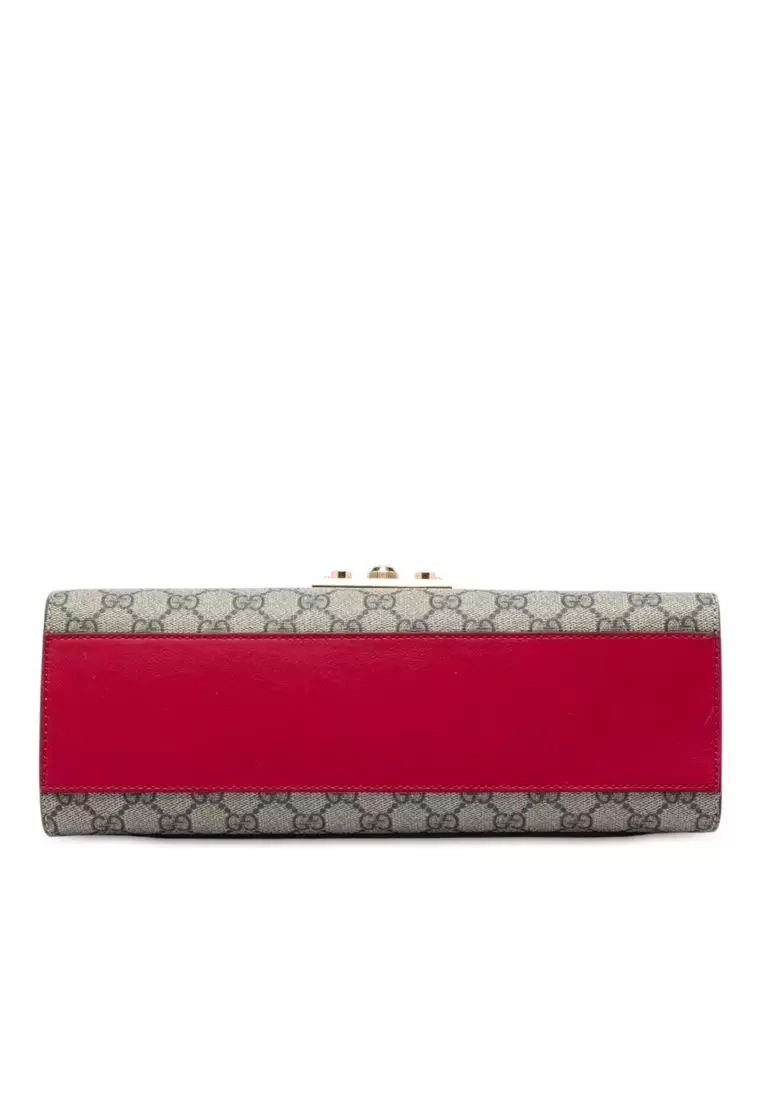 Pre-Loved Gucci Medium Gg Supreme Padlock Shoulder Bag