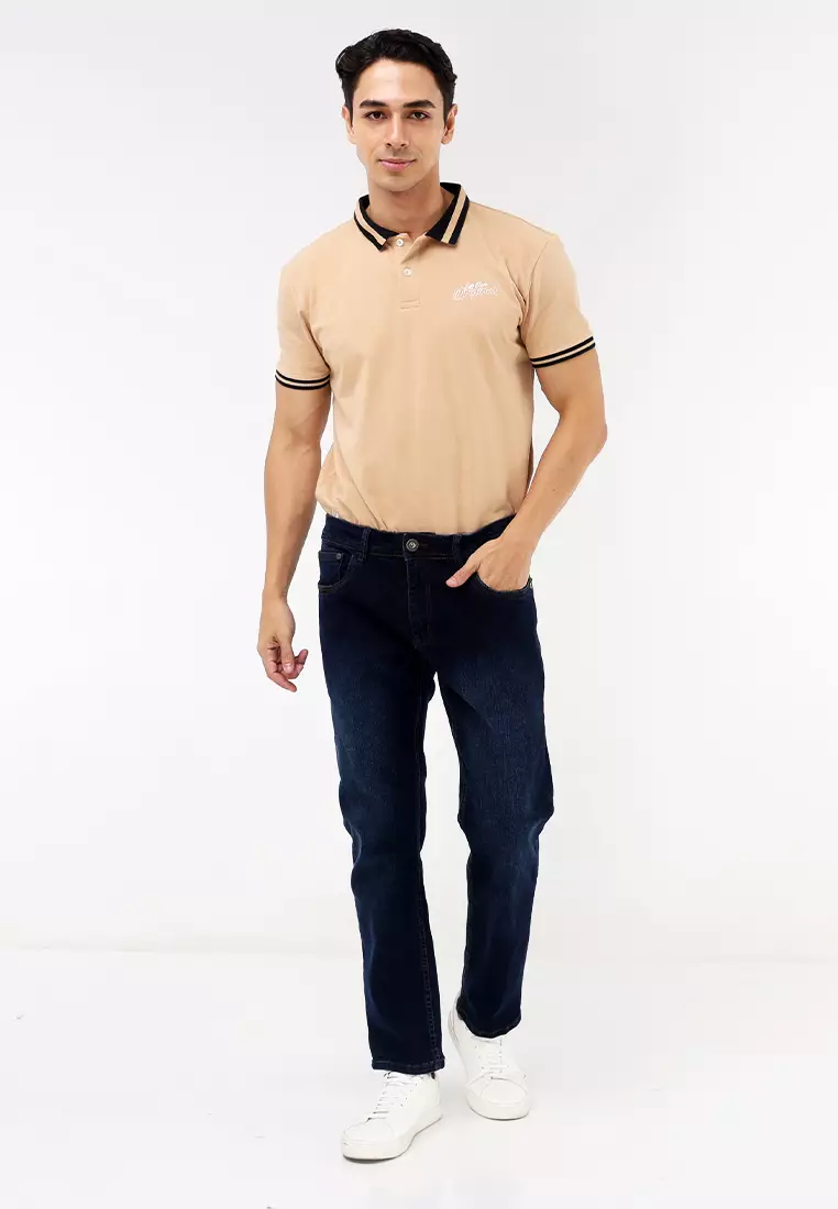 Denim Long Slim Tapered Fit Stretch Jeans