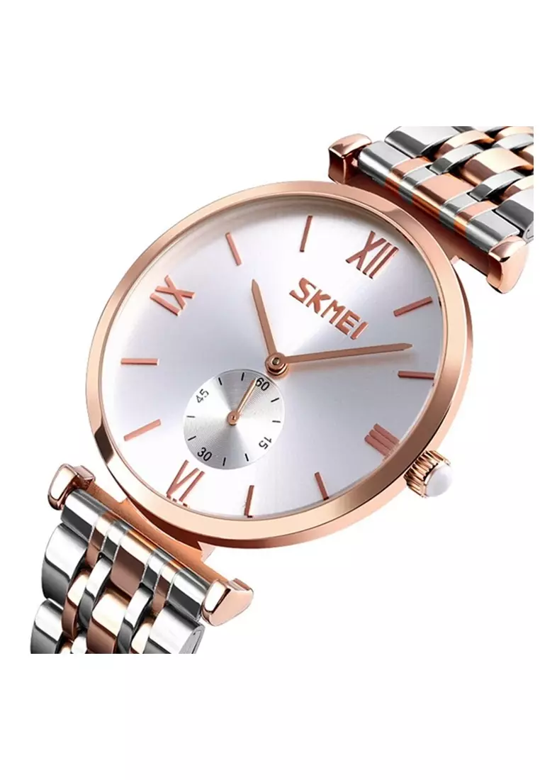 Jam Tangan Analog Casual Wanita Water Resistant 30m Strap Tali Material Stainless Steel RQ43 ORIGINAL
