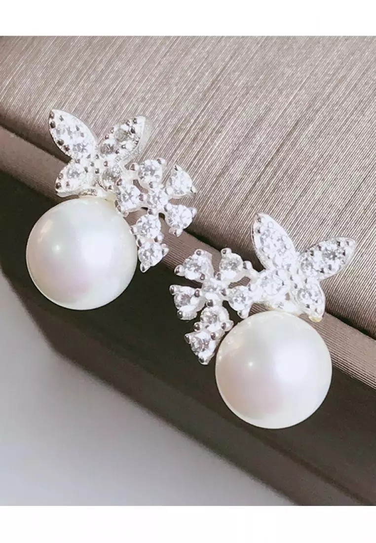 Buy Silver Kingdom Philippines Original 92.5 Italy Silver Classic Fruit  White Pearl Stud Earrings 2023 Online | ZALORA Philippines
