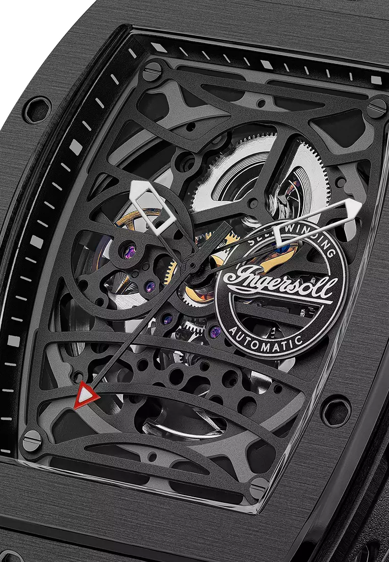 Ingersoll Challenger Black Leather Analog Automatic Watch For Men INI12307