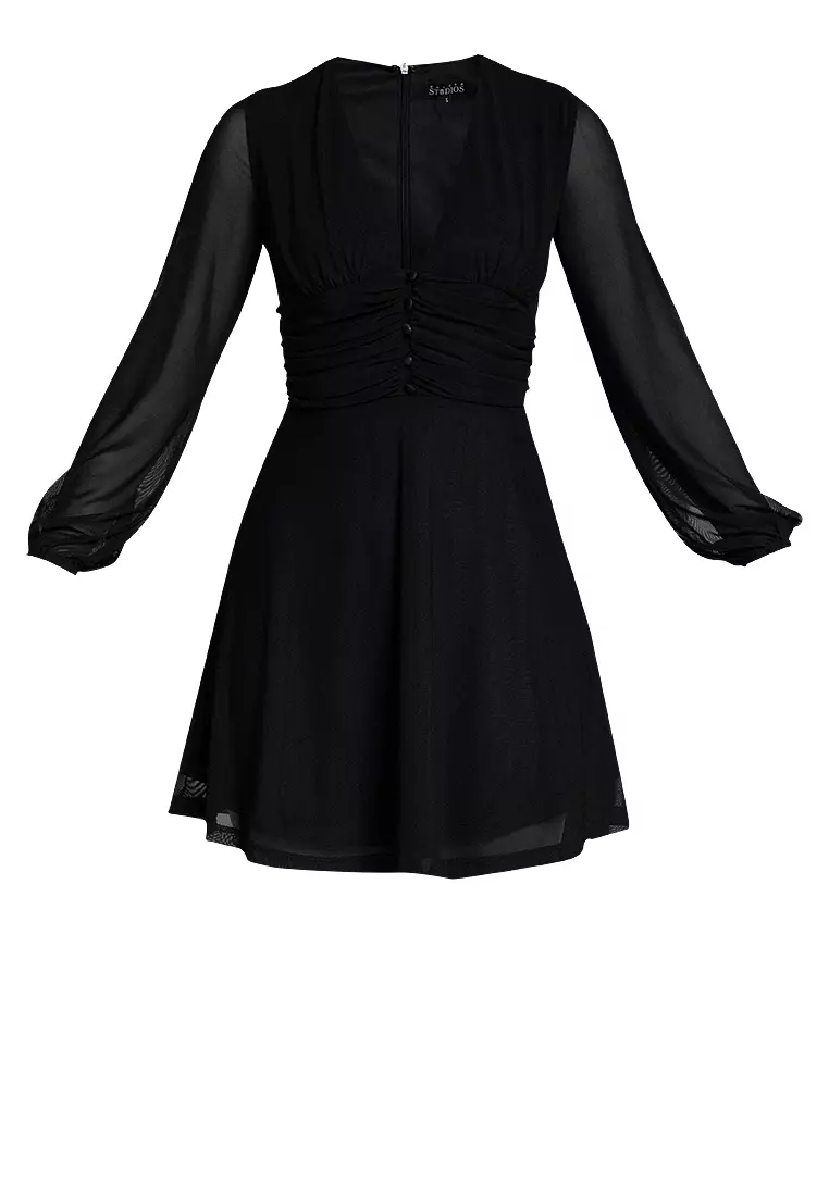 Buy Zalora Studios Mini Mesh Long Sleeve Dress 2024 Online