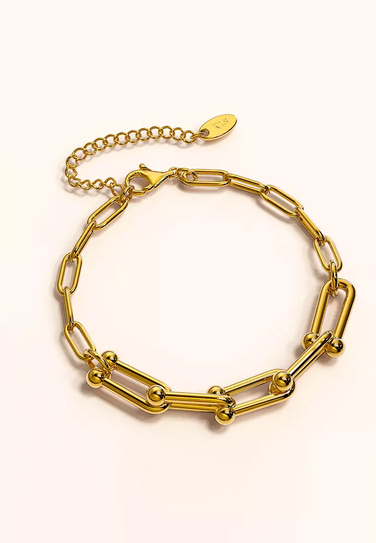 Lovelock U Link Chain Bracelet in Gold - 6mm