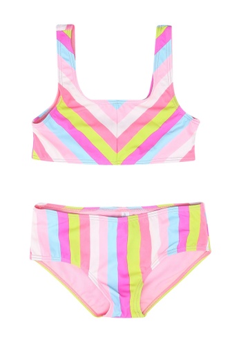 Shiwi pink and multi girls malibu scoop top bikini 8BA92KAAC7FB74GS_1