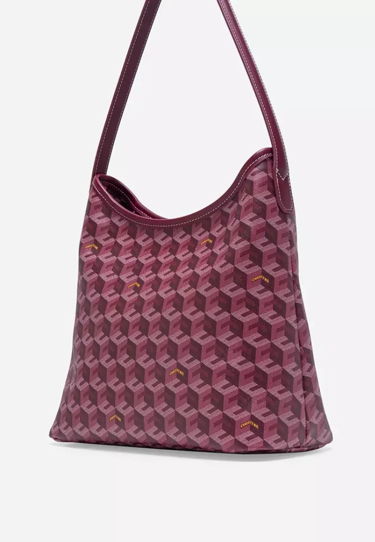Alesso Medium Hobo Bag Burgundy