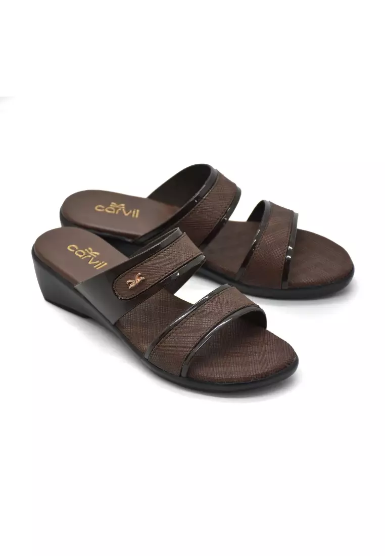 Carvil Sandal Wanita Elisa-02 L Dark Brown