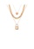 Glamorousky white Fashion Romantic Plated Gold Hollow Heart Lock Pendant with Multilayer Necklace 734C6AC1F349ADGS_1