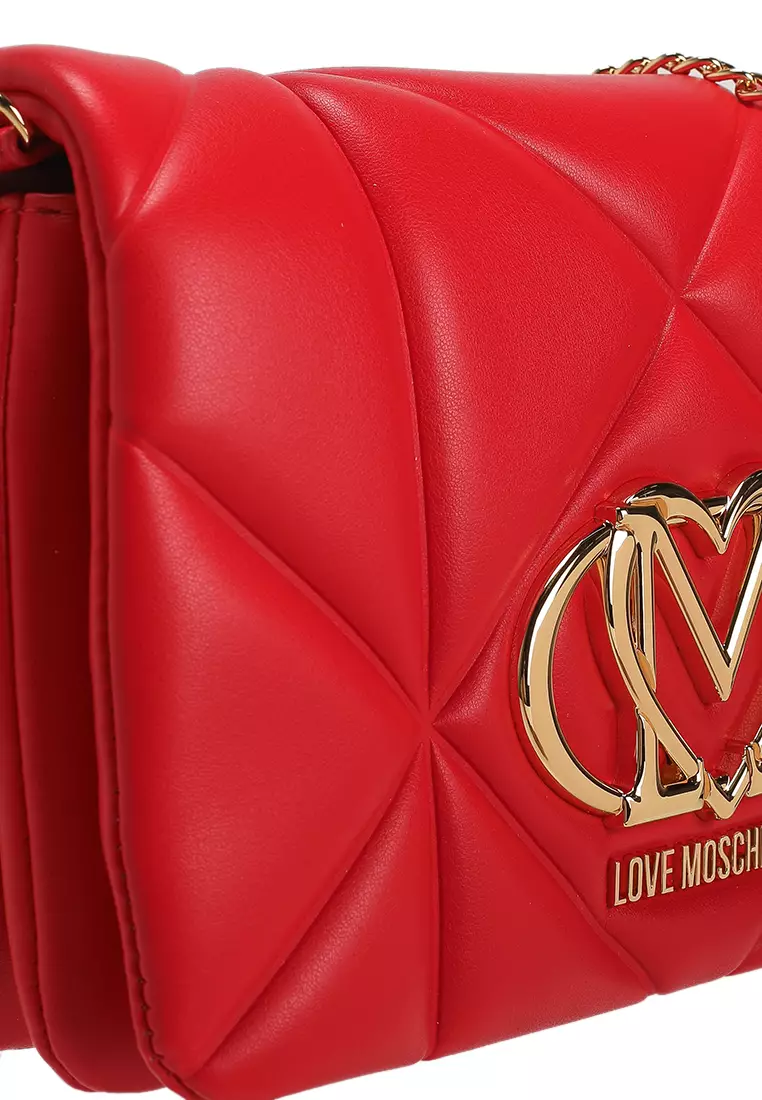 Embossed Quilted Chain Sling Bag (nt)