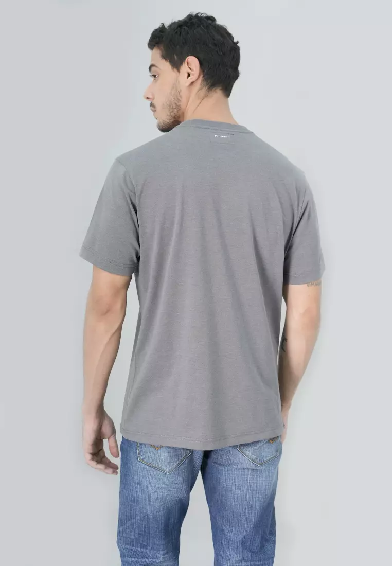 Johnwin - Kaos Essential Regular Fit Warna Abu FTS.622.S484.05.C-S/S