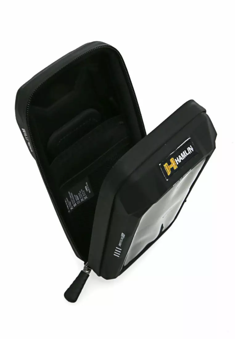 Qian Tas Sepeda Smartphone Case Handlebar Waterproof 0.5L Bicycle Bag Material EVA ORIGINAL - Black