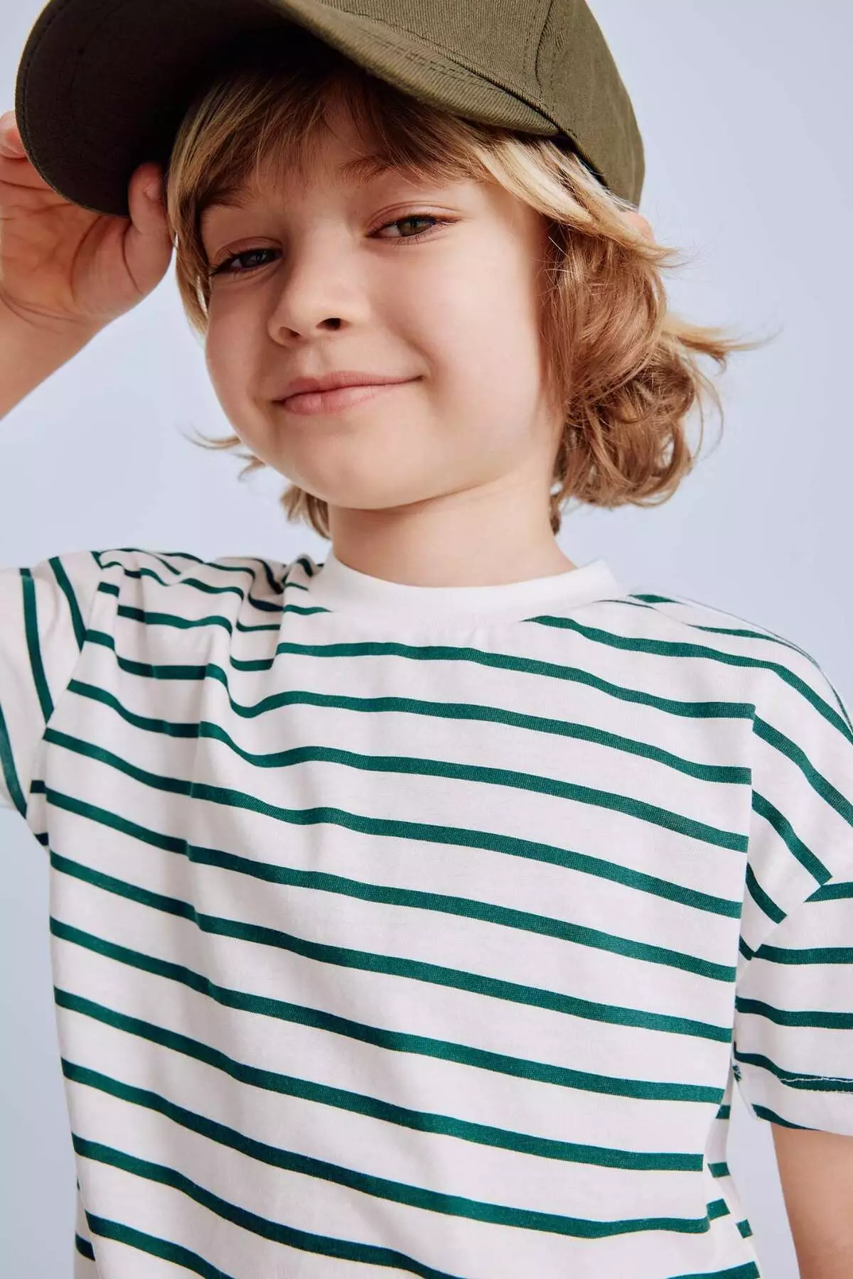 Baby Boy Crew Neck Striped Short Sleeve T-Shirt E6740A525Sm