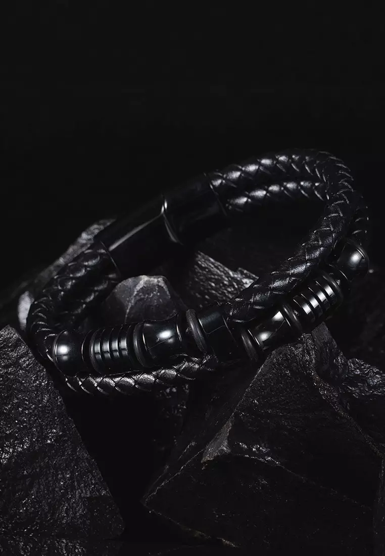 型男磁吸扣鈦鋼手環