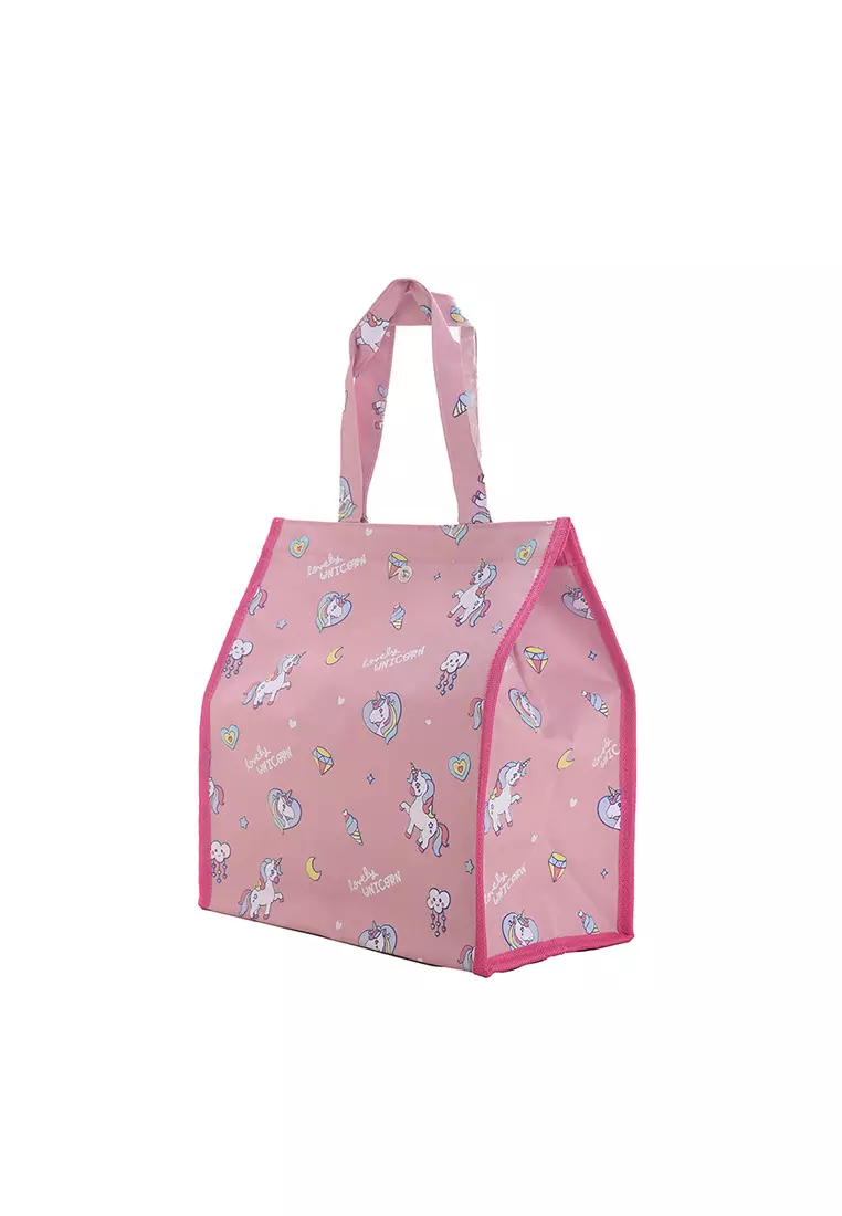 Tas Tempat Makanan Thermal Lovely Unicorn Pink 26x27 cm