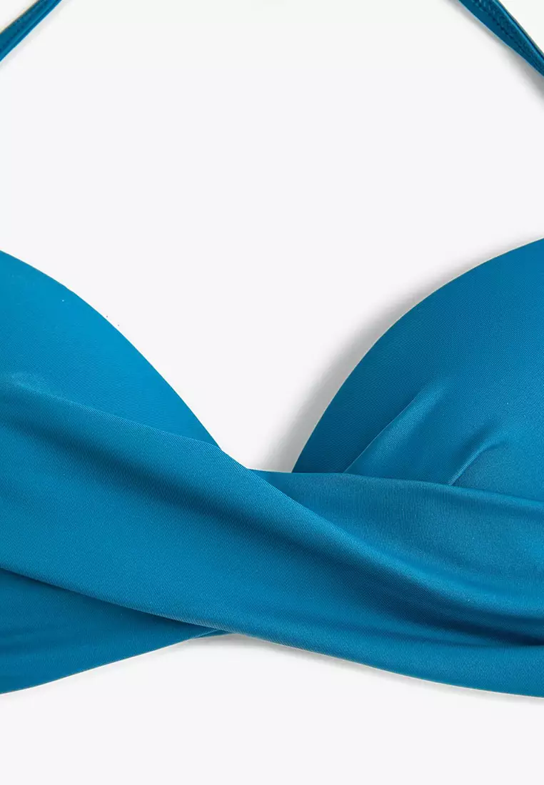 Padded Underwire Halter Neck Push Up Bikini Top