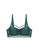 ZITIQUE green Women's 3/4 Cup Gathered Lace Lingerie Set (Bra And Underwear)  - Green E9B67US1648C41GS_2