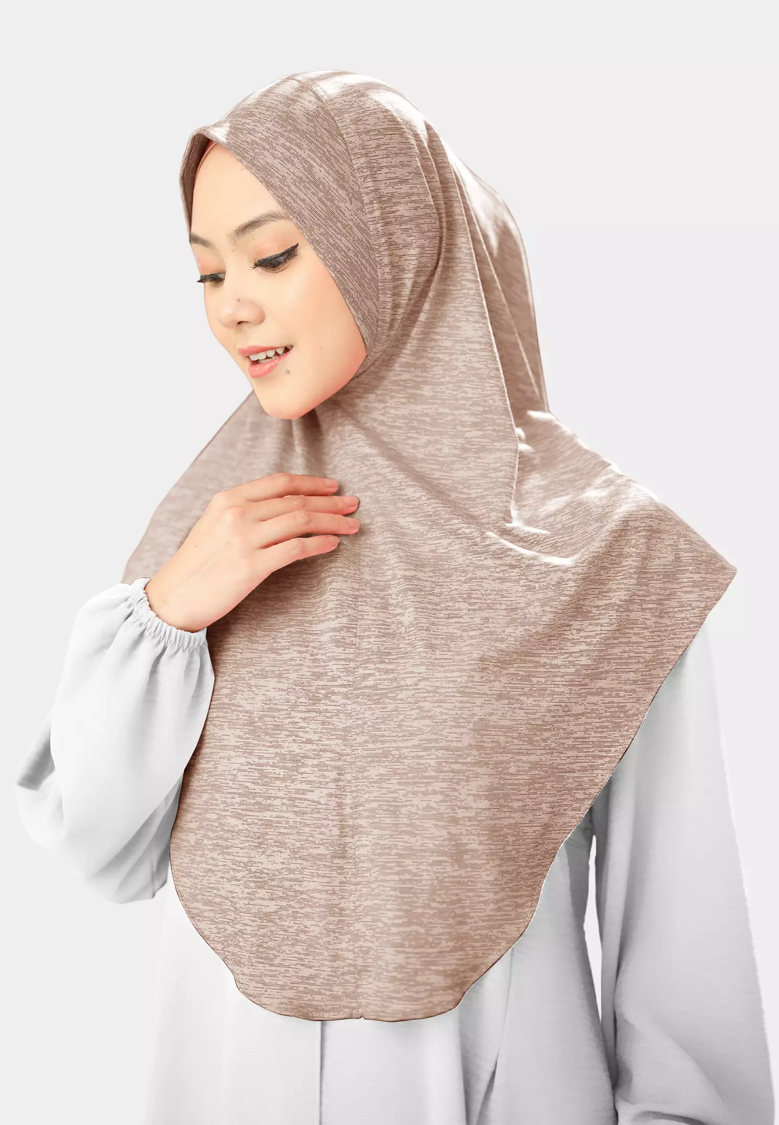Cotton Bee - Gyra Instan | Bergo Jersey Tekstur - Summer Sand