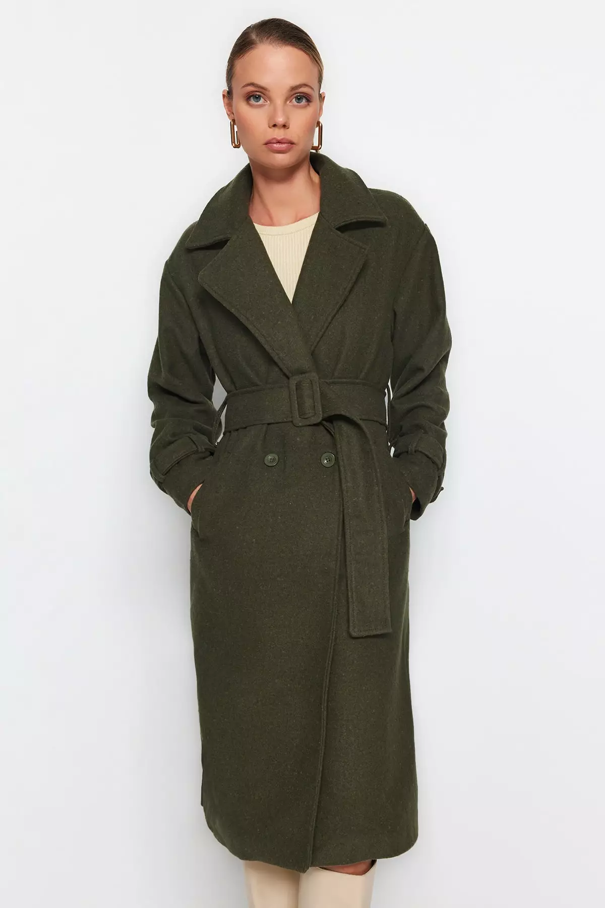 Waist on sale belt coat