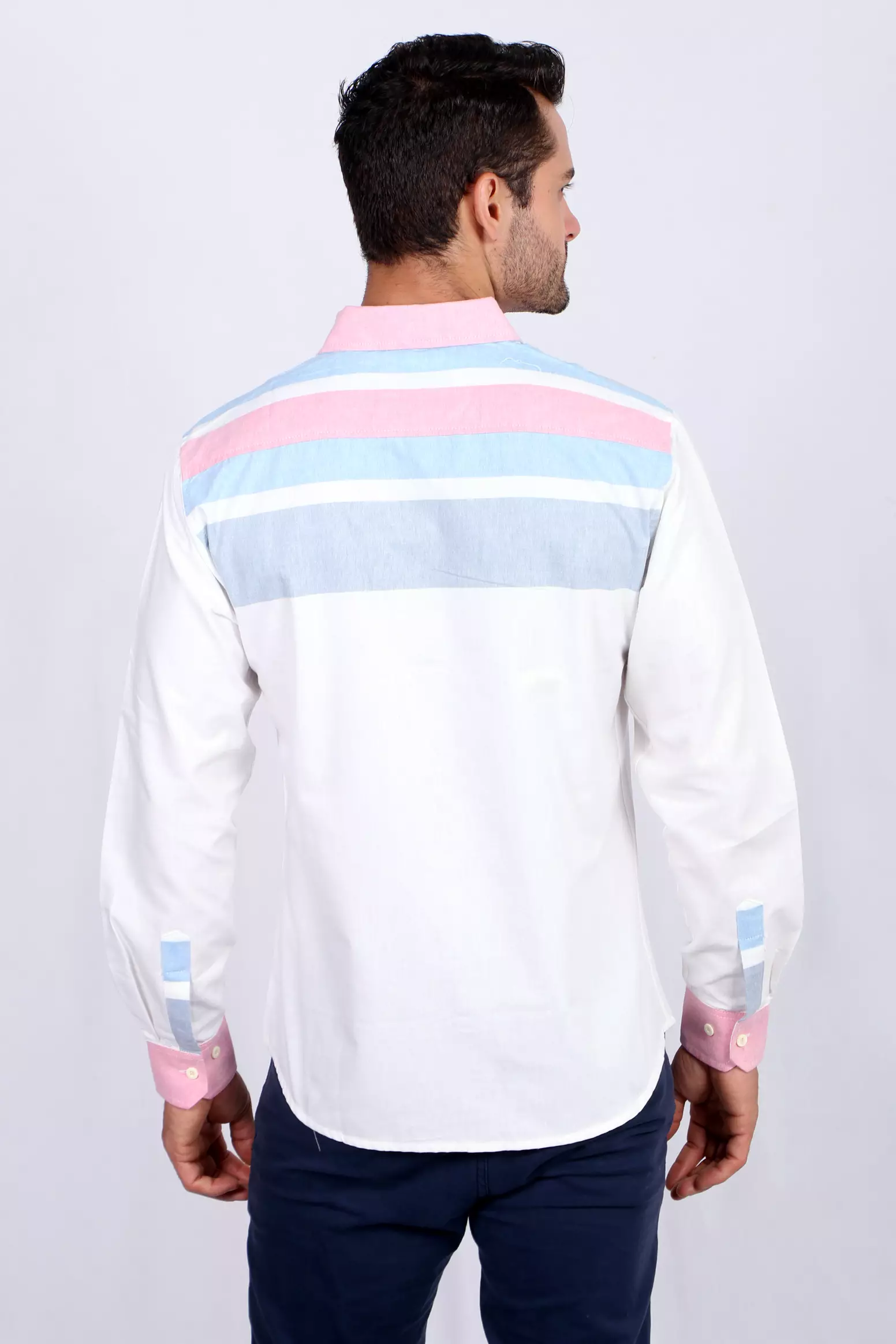 Kemeja Pria Cotton Long Sleeve Shirt 5008 Red