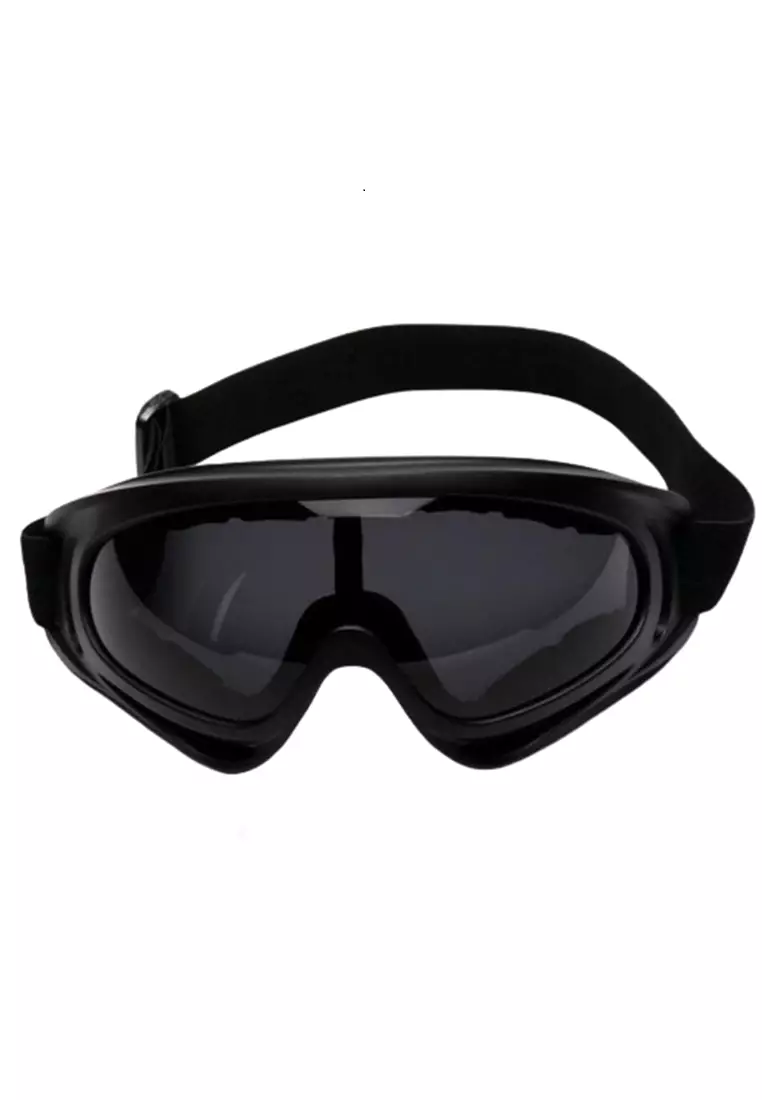 Ells Kacamata Goggles Ski UV400 Tough Design Lens Material  Polycarbonate ORIGINAL - Black