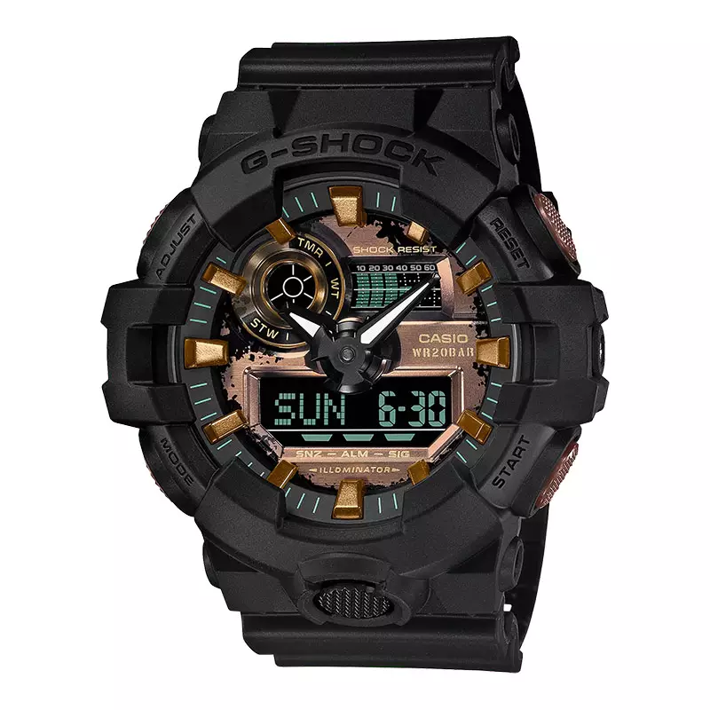 Jual Casio Jam Tangan Pria Casio G-Shock GA-700RC-1ADR Teal And Brown ...