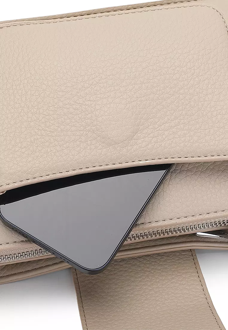 Women's Sling Bag / Crossbody Bag / Shoulder Bag (Tas Selempang Wanita / Tas Bahu Wanita) - Krem