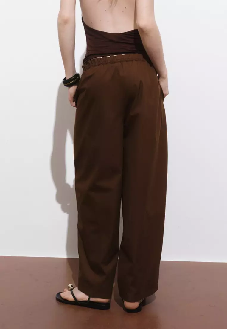 Paper Bag Cotton Trousers