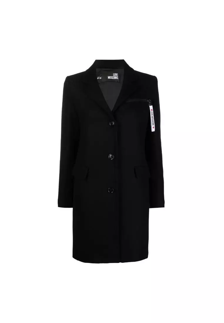 Womens Coats Love Moschino Wool Coat LOVE MOSCHINO Camel