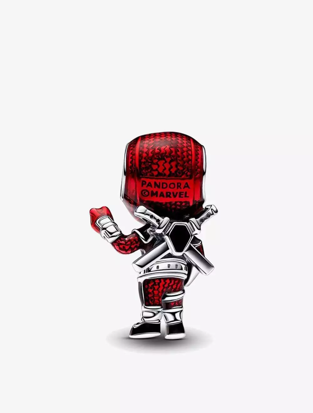 Marvel Deadpool sterling silver charm with red and black enamel