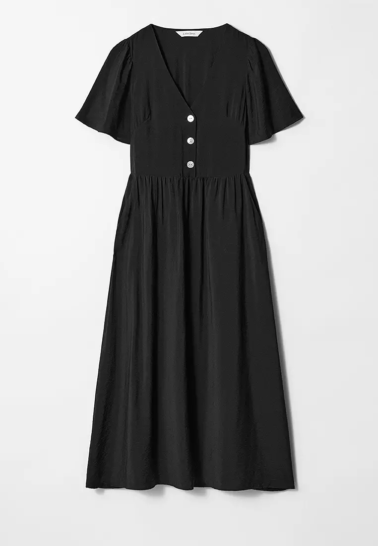 V-Neck Midi Dress
