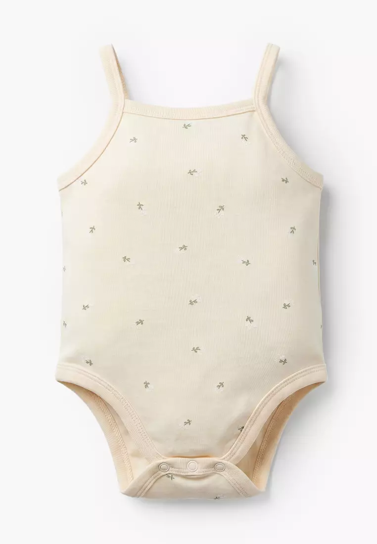 Babyshop Pack Of 3 Juniors Cotton Strappy Bodysuit With Floral Print