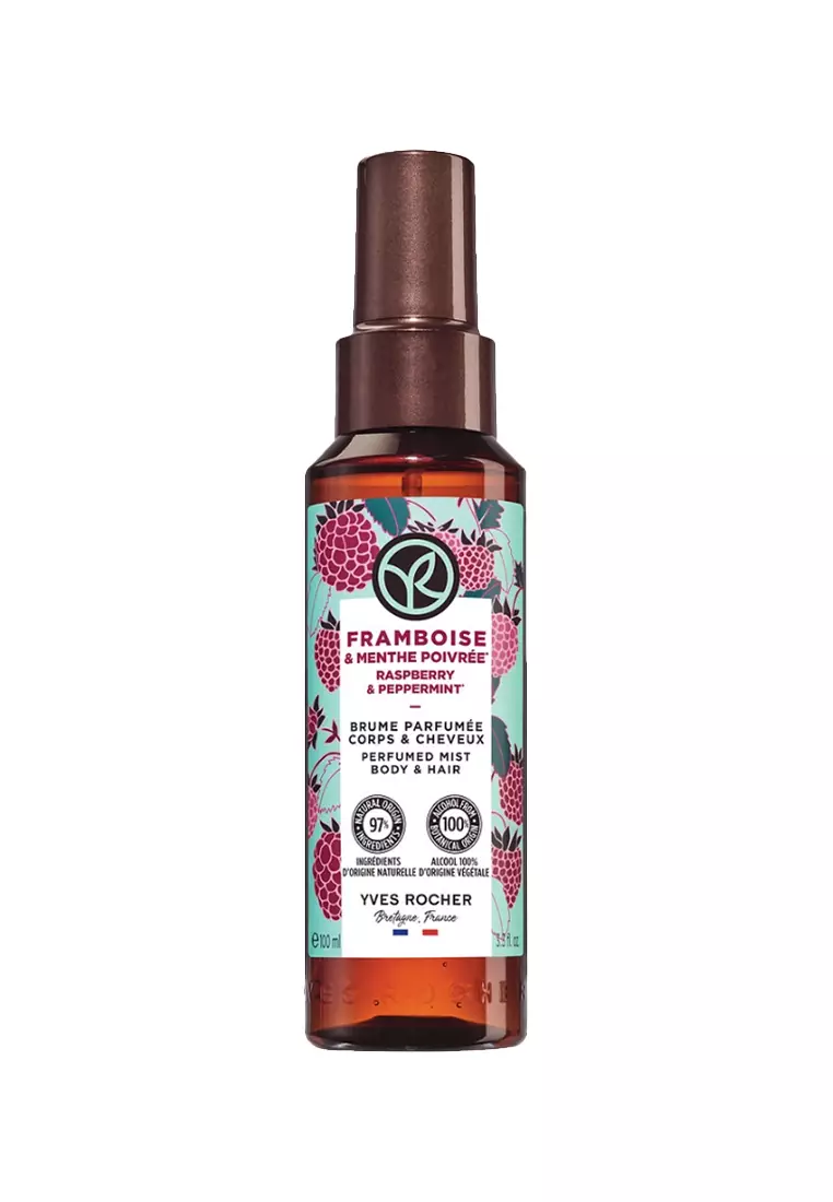 Yves Rocher BAIN DE NATURE PERFUMED BODY AND HAIR MIST RASPBERRY & PEPPERMINT