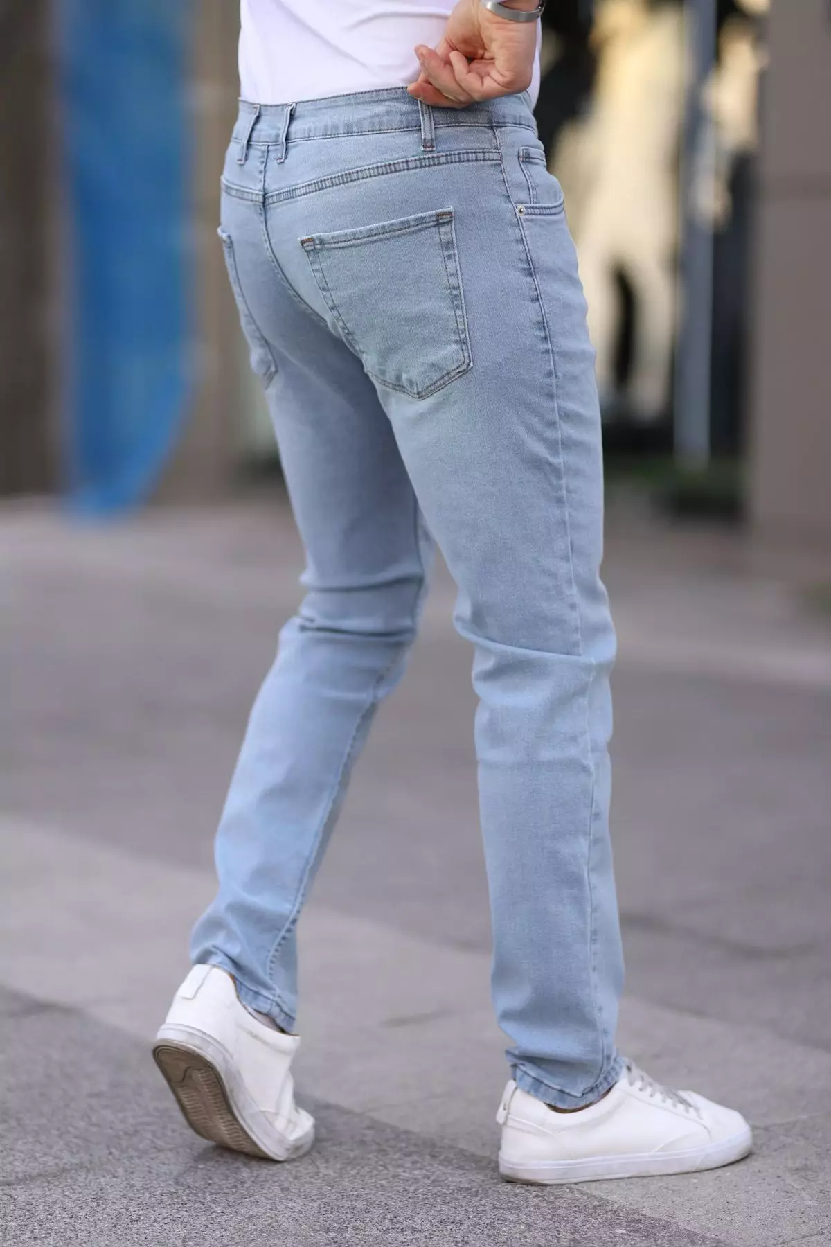 Light Blue Regular Fit Stretch Fabric Jeans Trousers TMNSS25JE00001