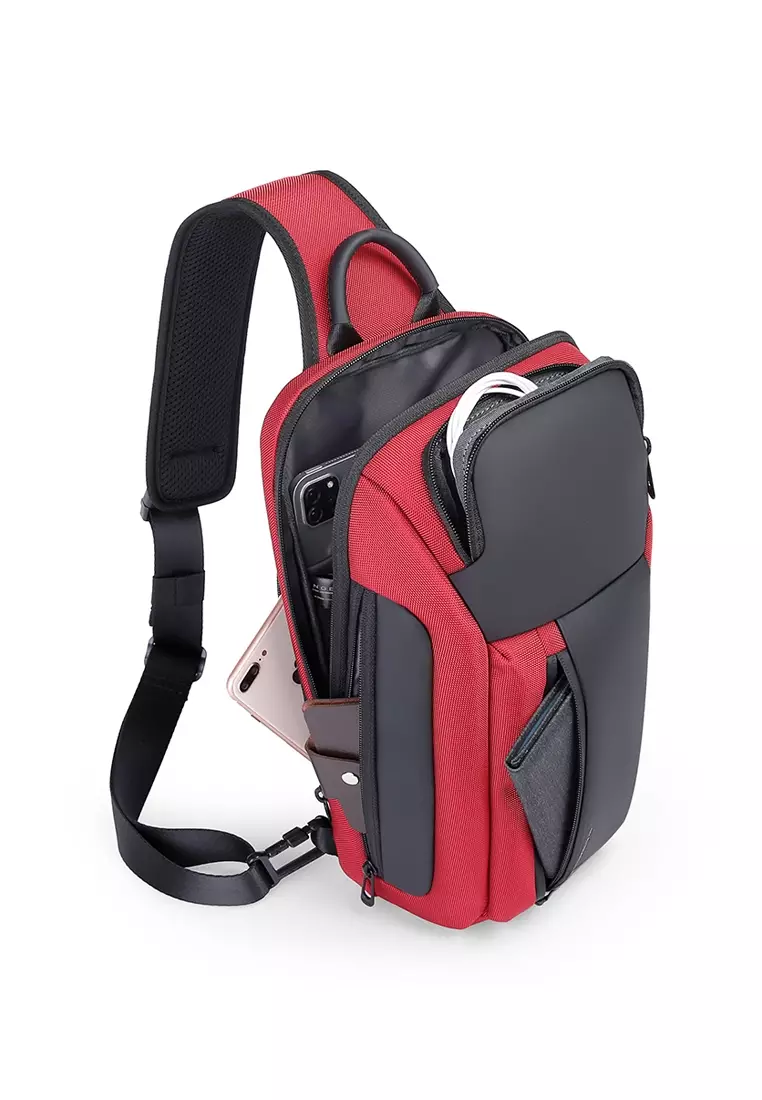 Bange Titan Water Resistant Men Sling Bag with Multi Compartment and fits 11inch iPad