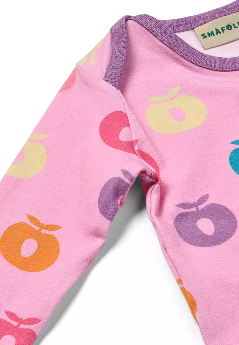 Ulm long-sleeved baby body with apples