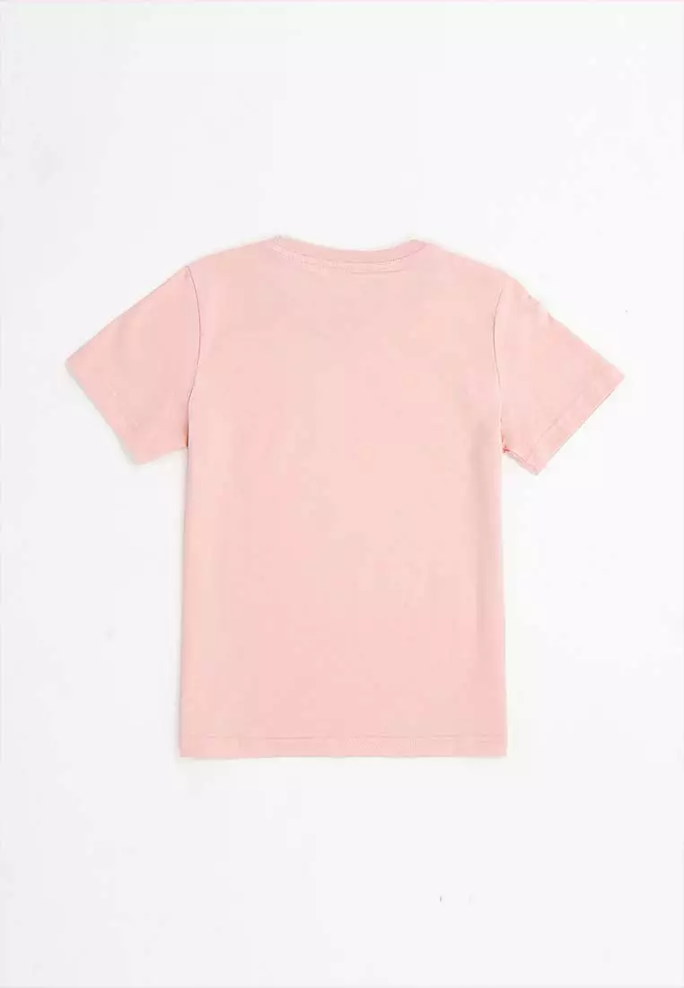Forest Kids Unisex Premium Soft-Touch Cotton Regular Fit Round Neck Tshirt - Baju T Shirt Budak - FK82001 - 54Pink