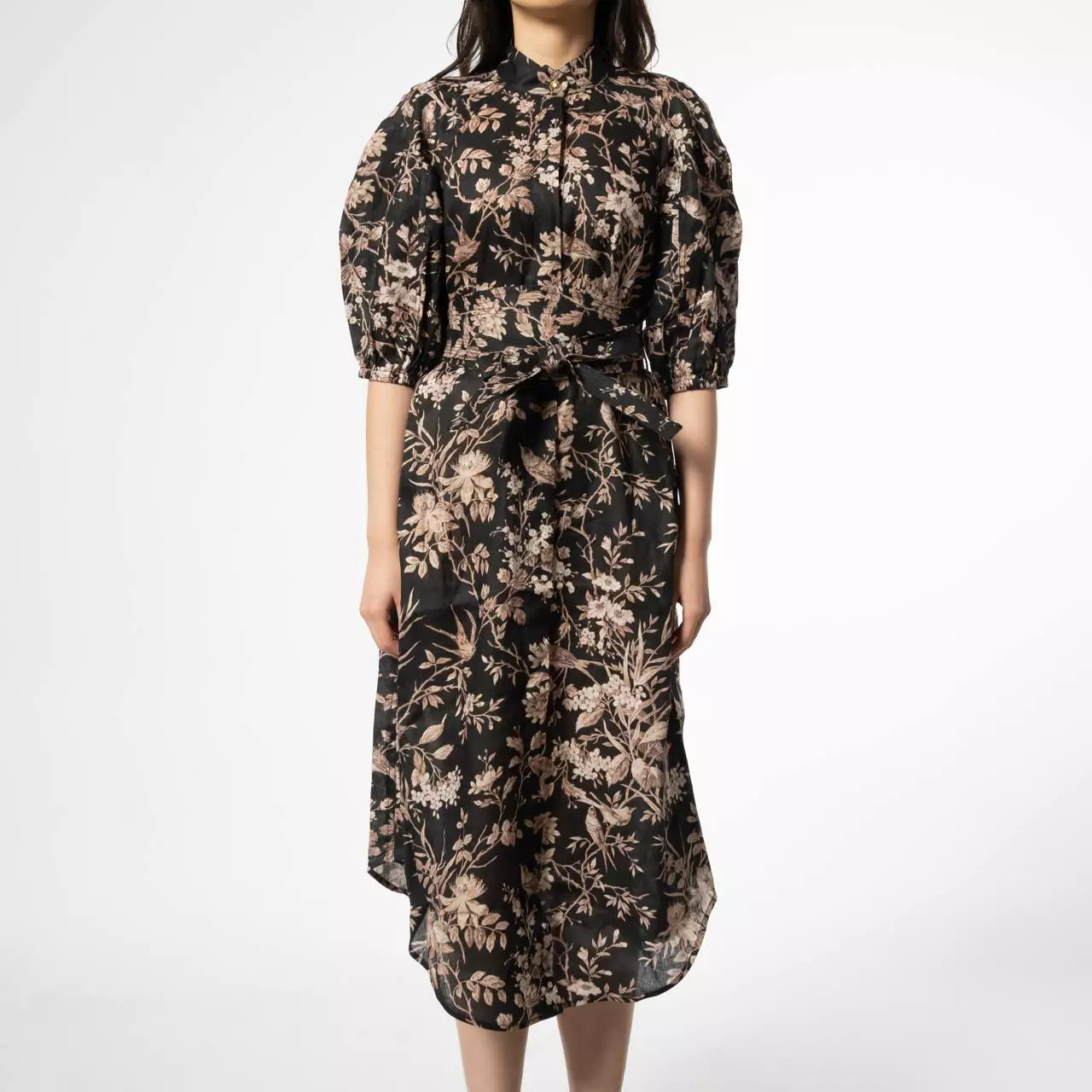 Kaftan Midi Dress Black Mockingbird