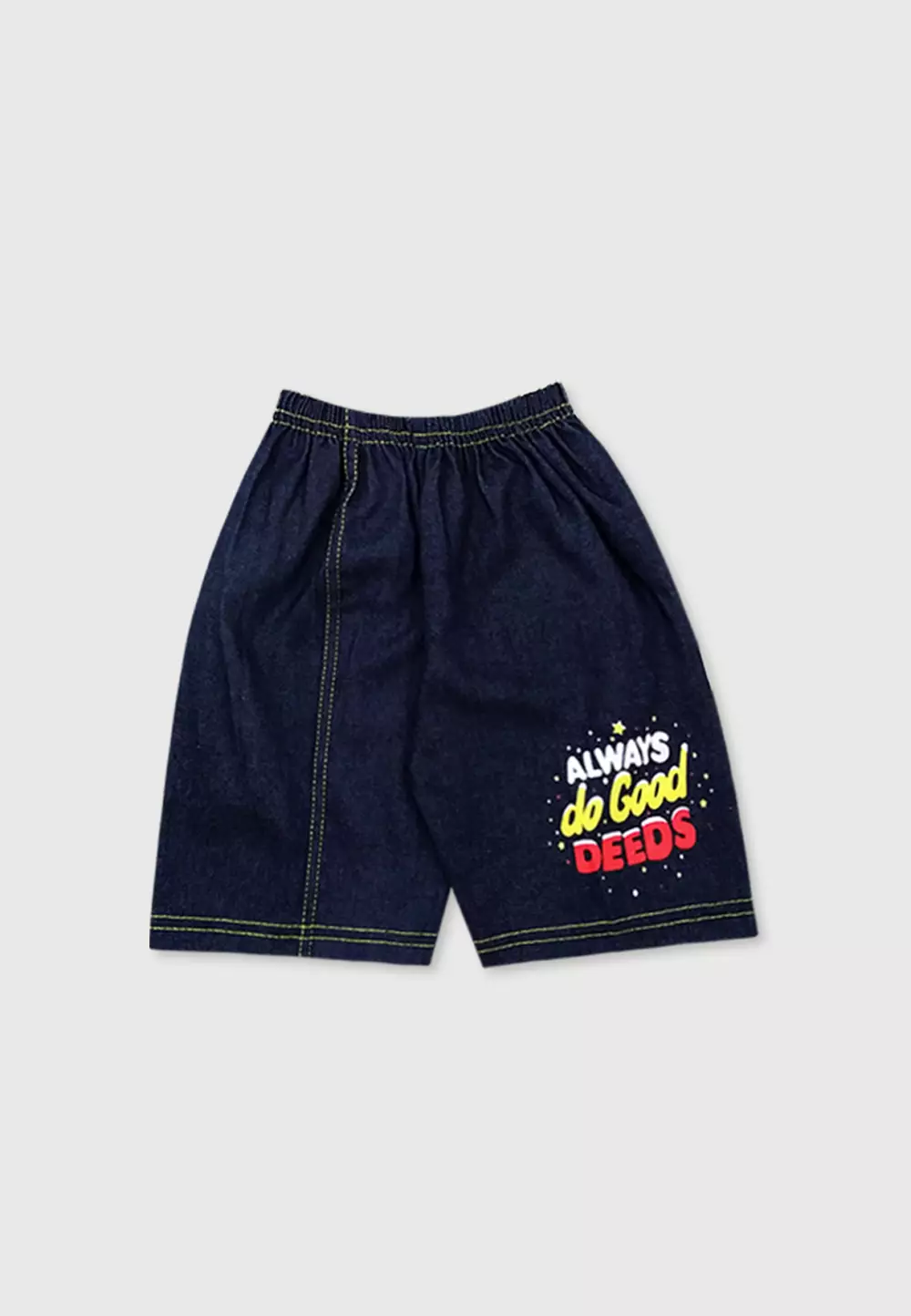 Wakakids Setelan Bayi Laki Laki Baju Lengan Pendek Anak Usia 12 Bulan Hingga 18 Bulan Set Celana Jeans Motif Always De Good 3039 Merah