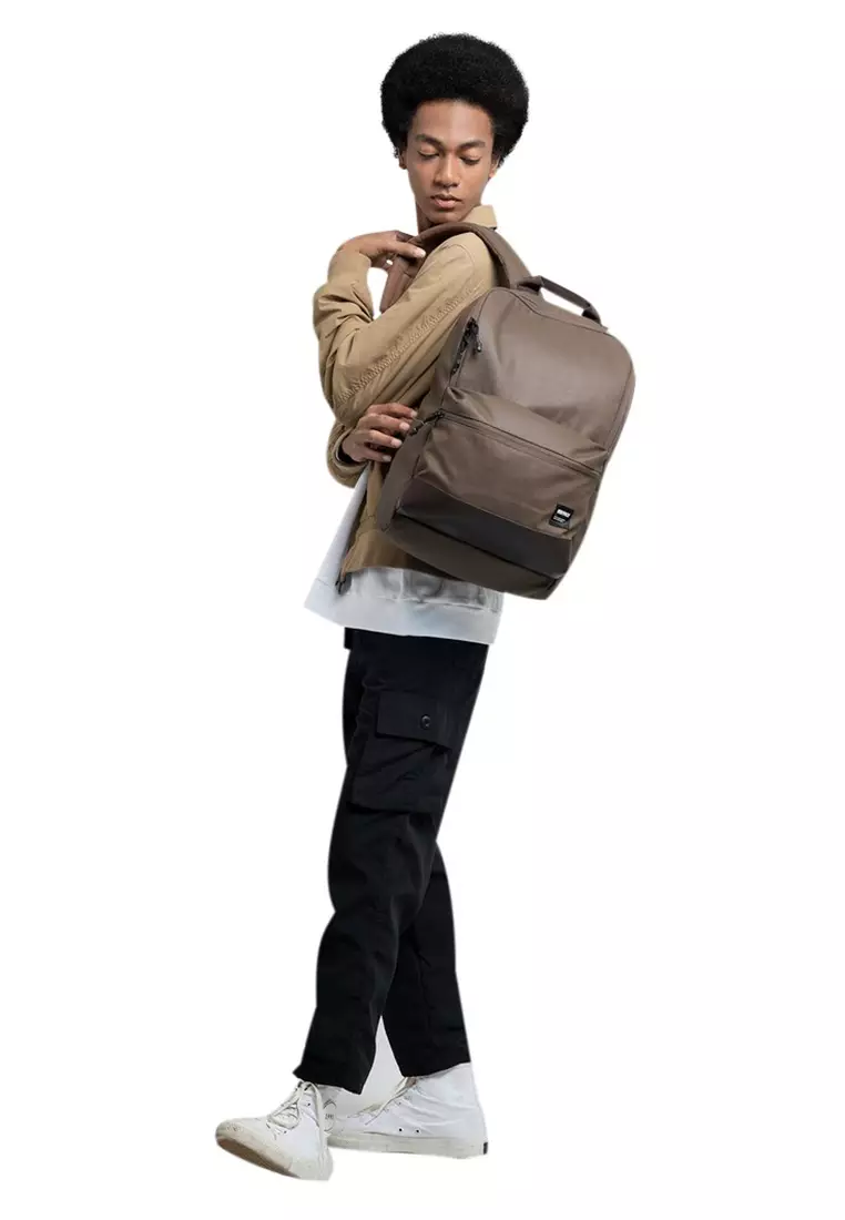 Paris 2.0 Laptop Backpack 14 Inch Tas Ransel Kerja Kuliah Sekolah Classic 19 L - Cokelat