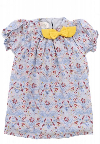 Shop Petit L Ange Children S Wear Floral Dress With Puff Sleeves