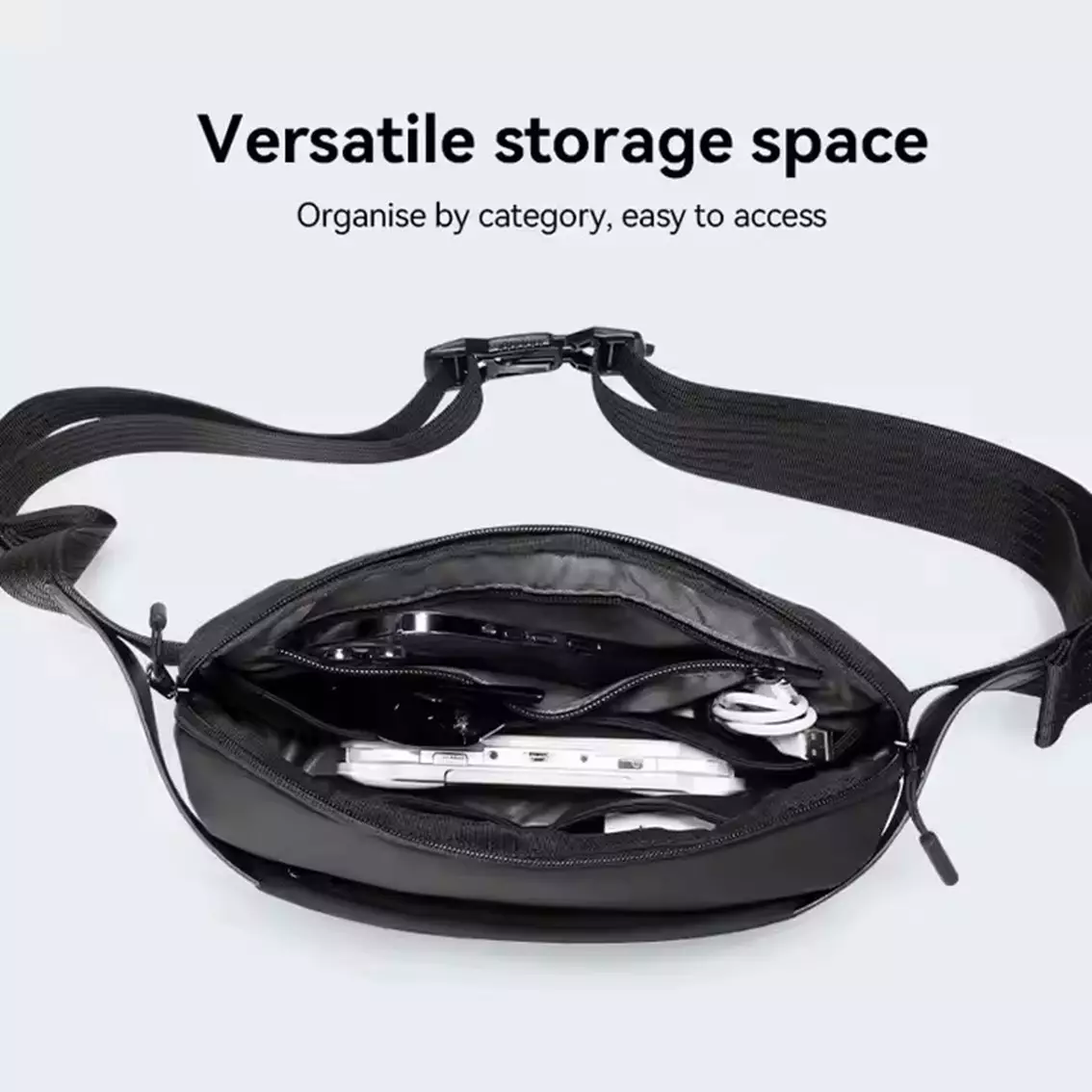 Mark Ryden Tas Selempang Pria Crossbody Sling Bag MR411 - BLACK