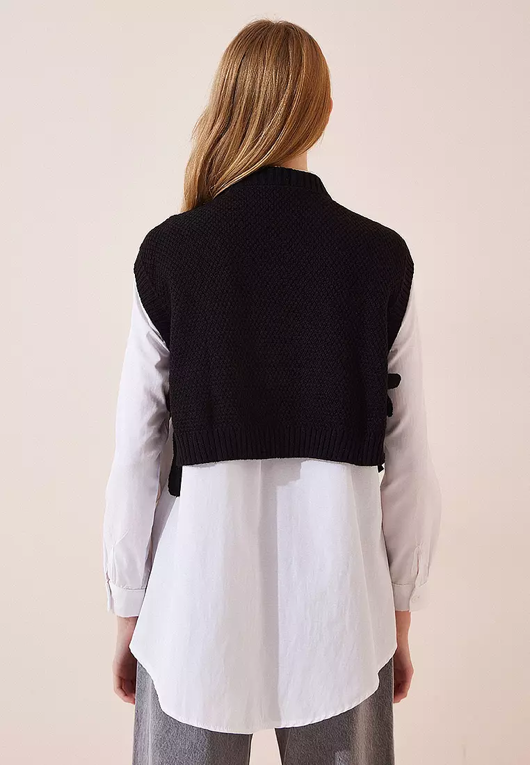 Crew Neck Knit Vest