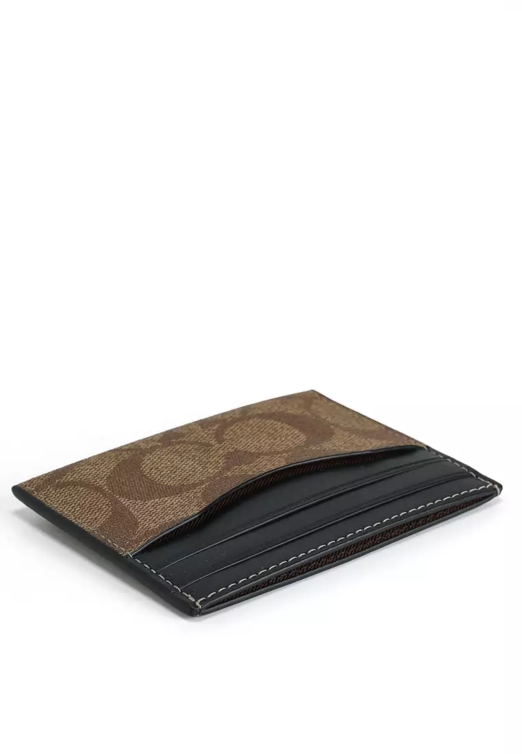 Slim ID Card Case In Signature Canvas