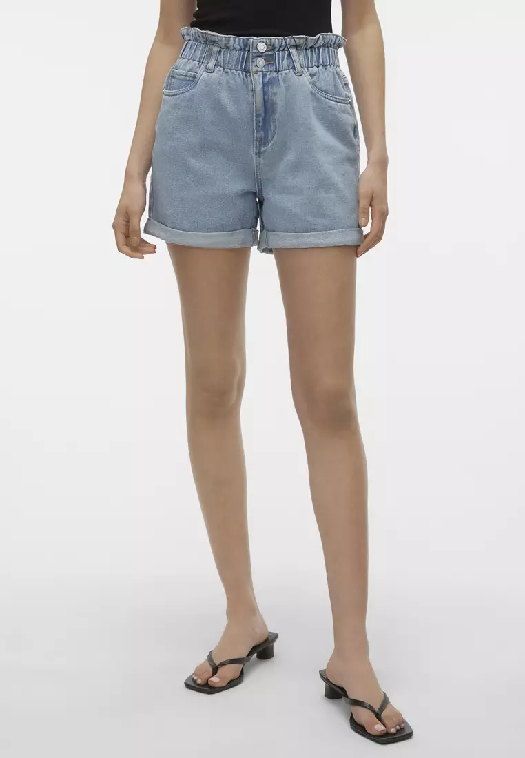 High rise paperbag shorts 2025