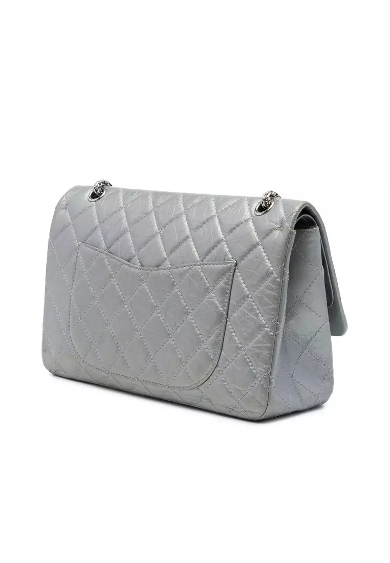 Pre-Loved Chanel Quilted Metallic Aged Calfskin Reissue 2.55 Double Flap 227