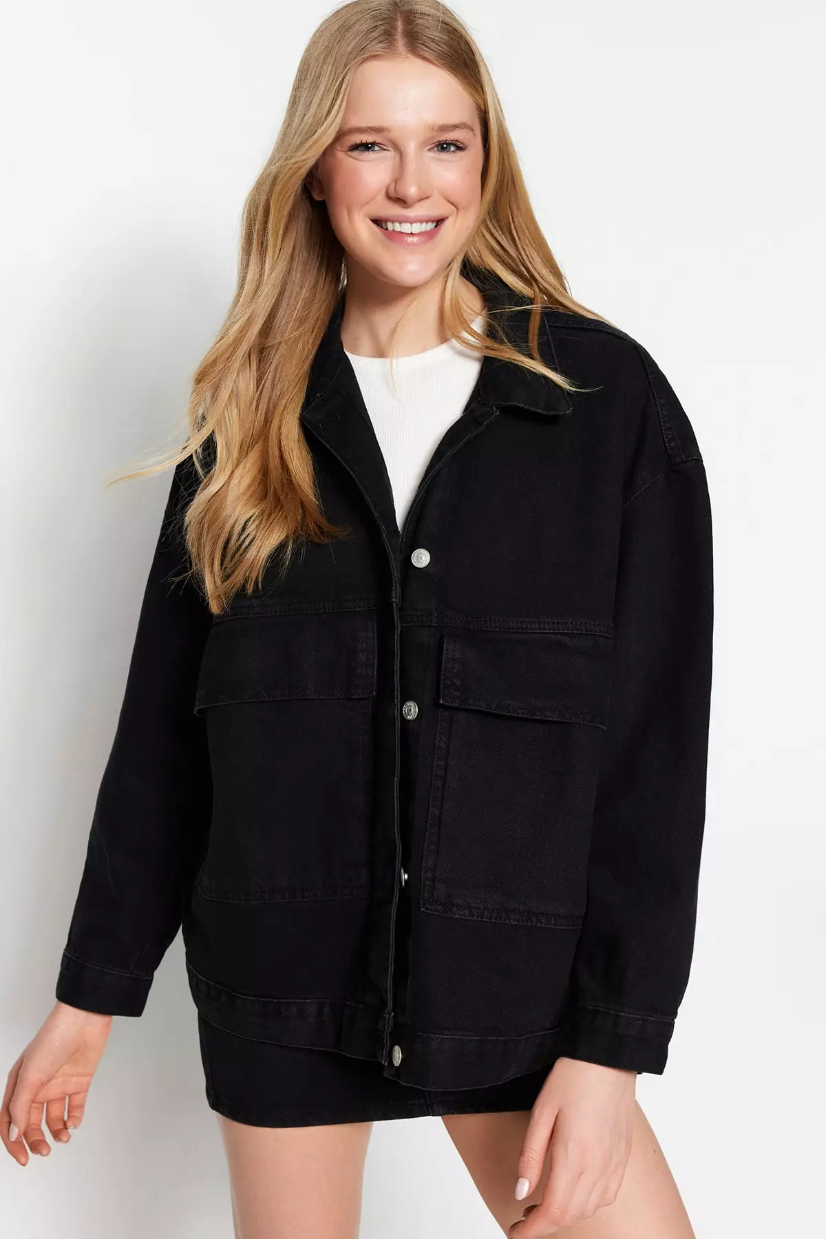 oversized black womens jacket